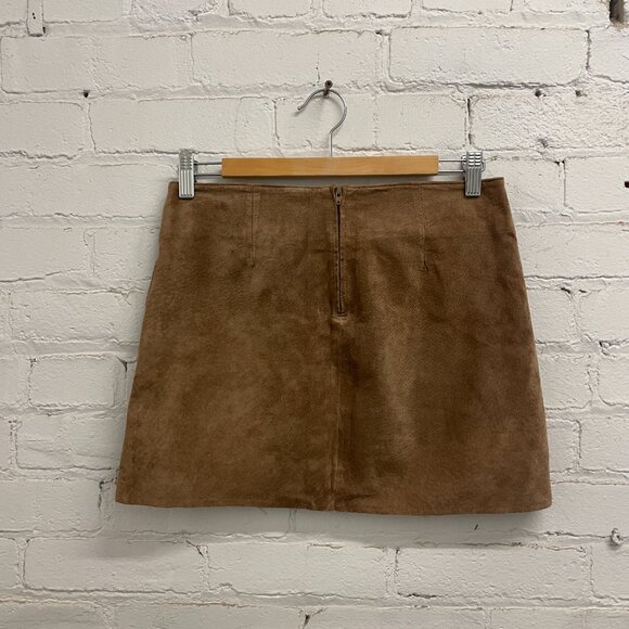 RW&CO - Tan Suede Mini Skirt - Picture 2 of 6